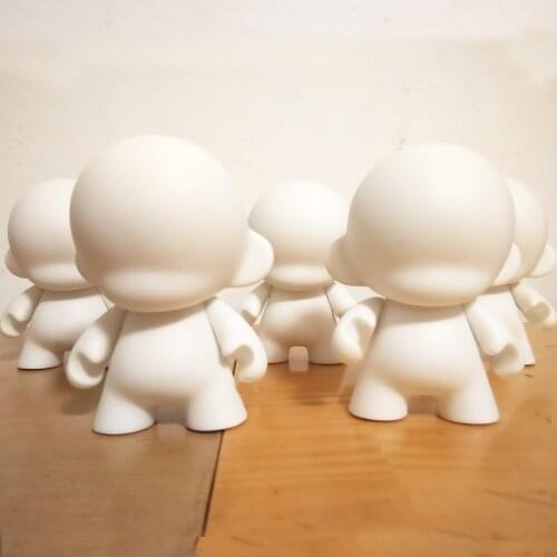 5pcs 4 inch Kidrobot munny white black DIY doll toy gift for boyfriend girl friend home and car office decoration