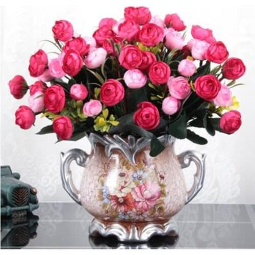 American country pattern flower arrangement vase, home office restaurant bar desktop decoration crafts, wedding gift