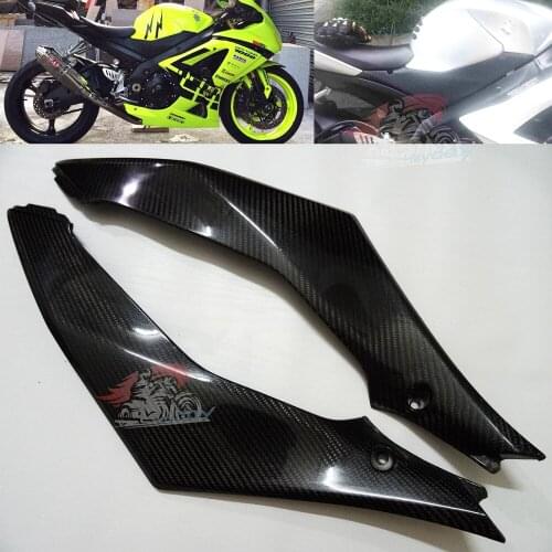 Motorcycle Fuel Tank Side Panel Cover Fairings Carbon Fiber For Suzuki GSXR1000 2007 2008 k7