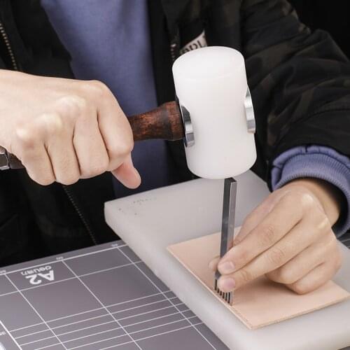 DIY Leathercraft Hammer Handmade Carving Cutting Punching Printing Engraving Drilling Tools Hammer for Leather Craft Nylon Beat