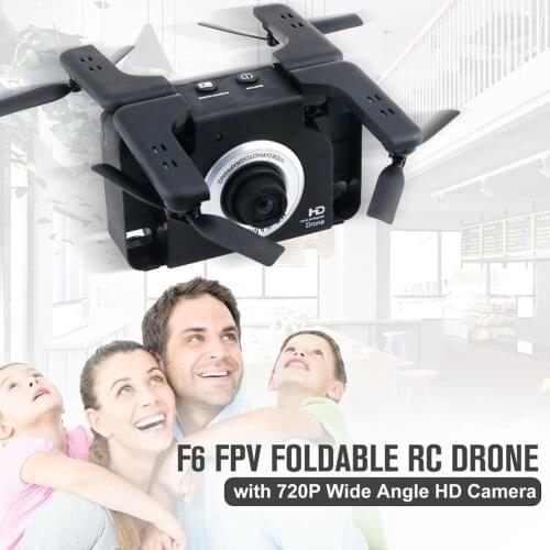 Drone with camera 2 in 1 F6 Wide Angle Camera Cam FPV Foldable RC Drone Aircraft Gesture Selfie Headless Mode Drone RC Plane
