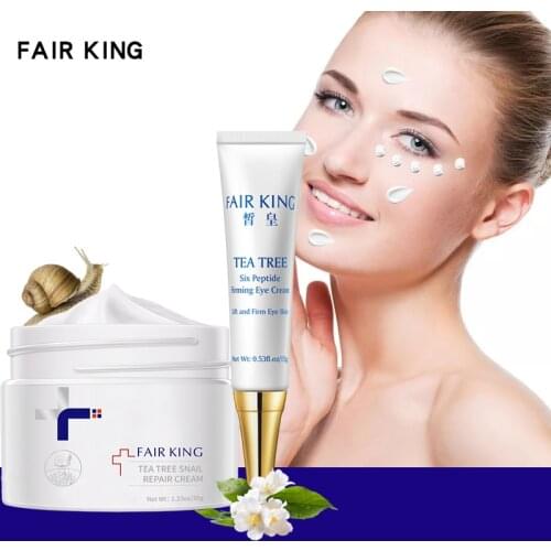 FAIR KING Snail Cream Hexapeptide Eye Cream Essence to Dark Circles Anti-wrinkle Whitening Skin Care Anti-aging Foundation