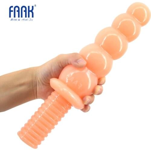 FAAK Beads Dildo Thread Handle Butt Plug No Vibrator Anal Dildo Sex Toys Adult Products Lesbian Gay Flirt Masturbator Sex Shop