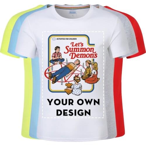 Men 2019 Summer Short Sleeve Cotton Create Custom T Shirts Individuality Show For Women Family Team School Printed Shirts