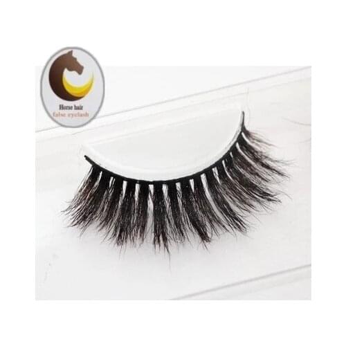 Hot sale High-grade cross long fake eyelashes 3D multilayer messy horse mink false eyelash fit for smoky eyes makeup tool