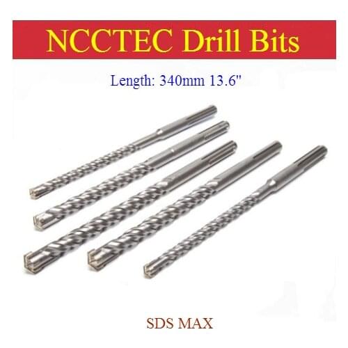 [Length 340mm 13.6'' ] Diameter 3-50mm 0.12''-2'' carbide core drill bits | Rotary Hammer alloy hole saw opener SDS MAX Shank