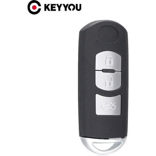 KEYYOU 5x Uncut Key Blade Remote Key Shell 3 BNT Fit For MAZDA M2 M3 M5 M6 CX-3 CX-5 Demio Axela Premacy Atenza With Emergency
