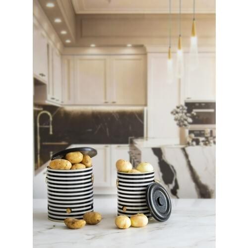 Potato Onion Storage Container 2'li Set Line