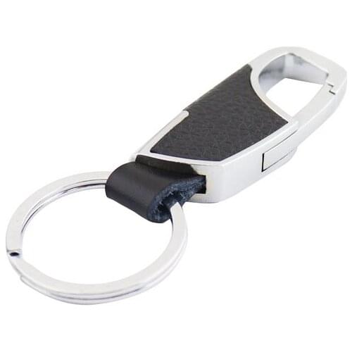 Leather for Car silver luxurious male shield key ring Key Chains keychains