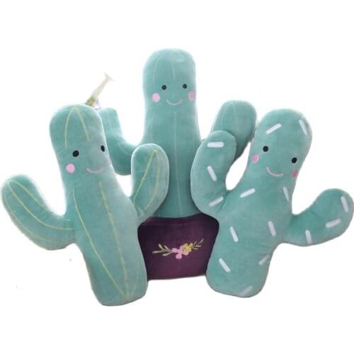 Creative Simulation Cute Expression Cactus Plush Toys Stuffed Plush Doll Cactus Toy Home Office Ornaments Gift
