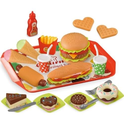 J60B French Fries Kitchen Set Toys Children Pretend Simulation Food Toys