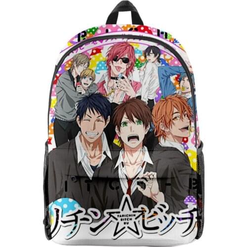 Yarichin B Club 3D Merch Fashion Oxford Cloth Shoulder Backpack Printed Multi Zipper Pack Casual School Bag