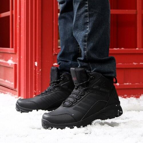 2020 new mens snow boots winter plus velvet warm cotton shoes dad outdoor travel sports mountaineering travel mens shoes
