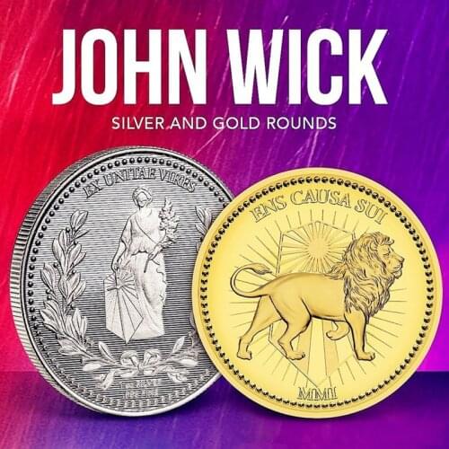 New Movie John Wick Continental Hotel Gold Coin Replica Cosplay Props Accessories