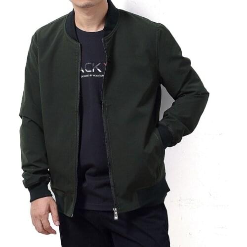 Bust 145cm)Big yards mens clothes autumn/winter 2018 man cotton pure color baseball male leisure jacket zipper cardigan coat