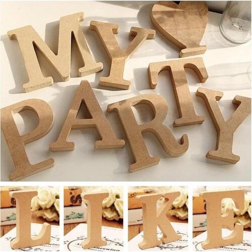 Freestanding A-Z Wood DIY Wooden Letters Alphabet Hanging Wedding Birthday Home Party Decor Design Decorations Arts Crafts