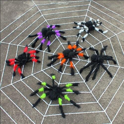 Halloween Scary Party Scene Props Stretchy Cobweb Layout Spider Web Halloween Decoration Horror For Home Event Party Supplies