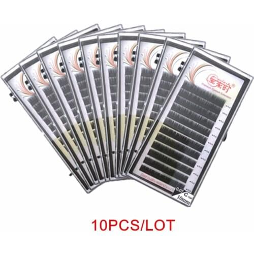 NEWCOME 10PCS Individual Silk Eyelash All Size Eyelash Extensions Mink Eyelash Extension maquiagem cilios For Professional