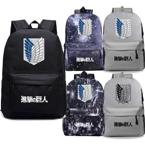 Attack on Titan Rucksack Students School Bags New Pattern backpack Beautiful Laptop Knapsack for Men Women Teens