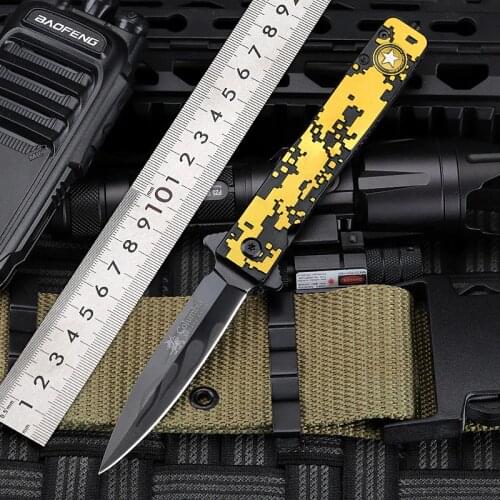 Aluminum Alloy Handle Bearing Folding Knife Self-defense Knife Gift Collection Knifes