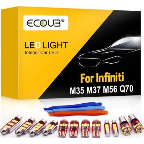 LED Interior Light Bulb for Infiniti M35 35X 35H M37 M56 Q70 Map Dome Indoor Vanity Mirror Trunk Light White Car LED Kit Upgrade