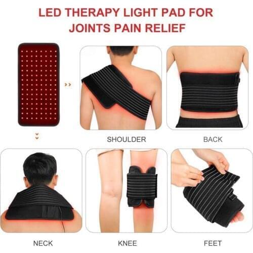 LED LIGHT 2021 New 60W 660nm LED Red Light and 850nm Near Infrared Light Therapy Devices Large Pads Wearable Wrap for Pain