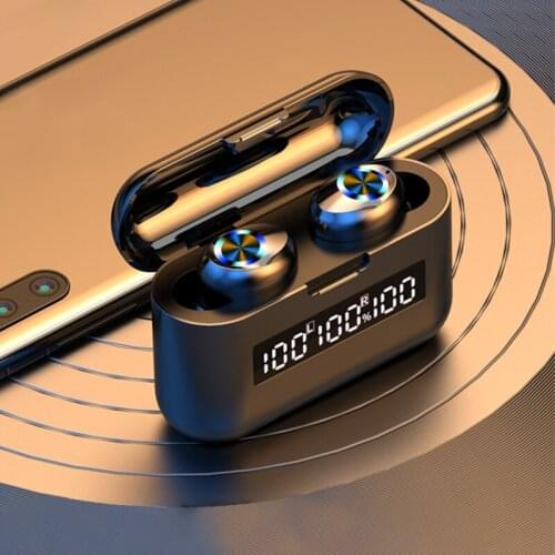 New TWS Bluetooth Earphone 5.0 Touch Waterproof Sport Wireless Earphones Stereo Headphones True Wireless Earbuds with Micrphone