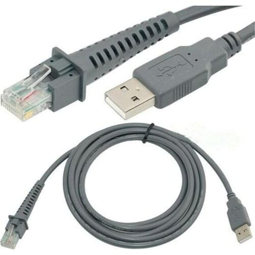 2M USB Cable Compatible for Motorola Symbol LS2208 LS1203 CBA-U01-S07ZAR Barcode Scanner Reader