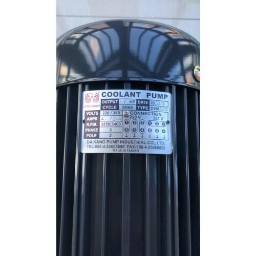 COOLANT PUMP Water pump VOLTS 220/380 AMPS 4./2.4R.P.M.2850/3400 CONNECTION 220V 380V