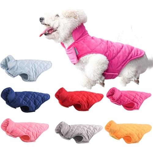 Winter Dog Clothes Fashion Thicken Warm Velvet Dog Coat Windproof Jacket for Puppy Small Medium Large Dogs Vest Perro Gato
