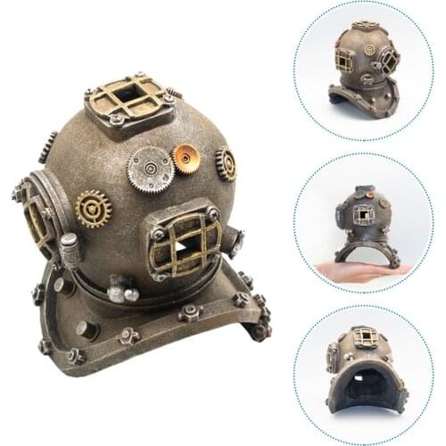 1Pc Fish Tank Simulation Space Capsule Aquarium Small Fish Hideaway Resin Craft