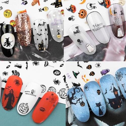 1pcs Nail stickers Nail art decals Halloween design clown Tattoo Sliders Halloween gift accessories for nail art beauty tools