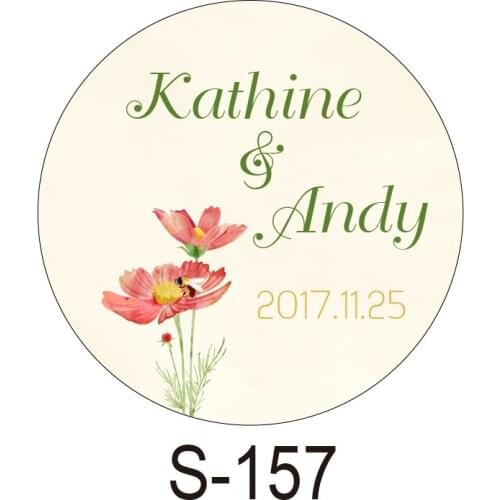150pcs/lot personalized candy sticker favor sticker for wedding bride shower wedding party decoration small circle S157
