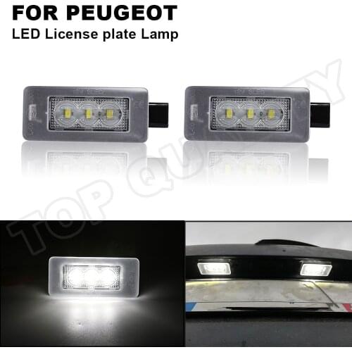 For Peugeot 208 308 MK2 II 2008 3008 207 CC Canbus No Error LED License Number Plate Light OEM# 9682493680