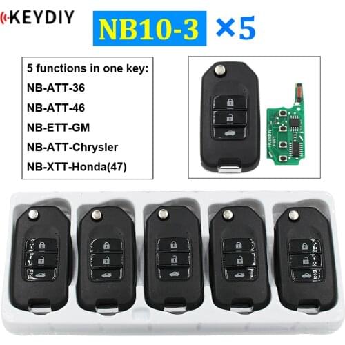 5Pcs/Lot NB10-3 Multi-functional Universal Remote Control Key for KD900 KD900+ URG200 KD-X2 Mini KD ( All Functions Chips in )