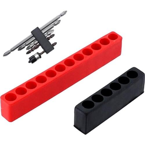 5pcs Multi Holes Hex Shank Bit Holder Plastic Screwdriver Head Tool Storage Case Compact and Portable Carry Convenient