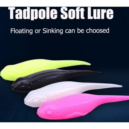 AI-SHOUYU Tadpole Soft Fishing Lure 12g/14g Floating/Sinking Bionic Carp Artificial Hard Bait With Hook Winter Fishing Tackle