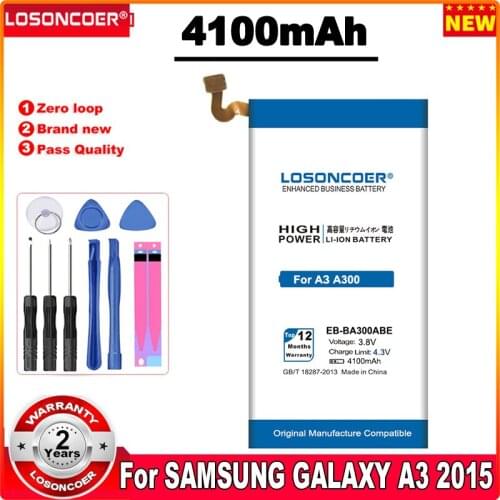 LOSONCOER 3750mAh EB-BA300ABE For Samsung Galaxy A3 2015 A3009 A300 A3000 A300X A300H A300F A300G/M/FU Battery+Quick Arrive