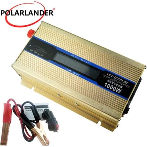 1000W Automobile Charger Car Power Inverter 12V/24V TO 110V/220V Power Supply Switch Gold Universal Converter Vehicle
