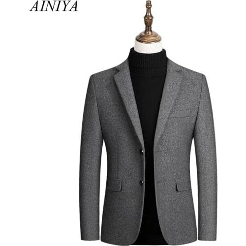 AI NI YA Brand Quality Men Fashion Blazers Mens Slim Fit Casual Blazer Jackets Retro Luxurious Long Sleeve Suit Male