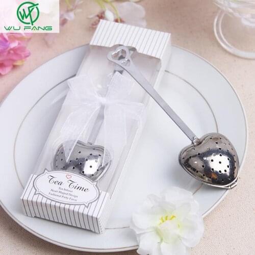 Heart-shaped tea leak Wedding Favors Gifts Souvenirs Supplies Boda strainers filter bags Infuser Kitchen accessories office