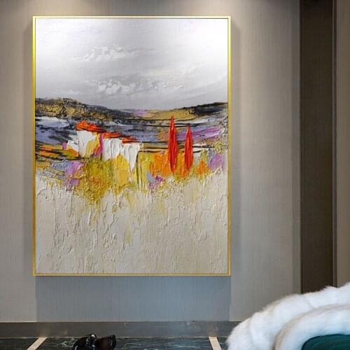 Pure hand-painted Oil Painting Abstract Decorative Painting Aisle After American Entrance Mural Paintings Of Modern large-size M