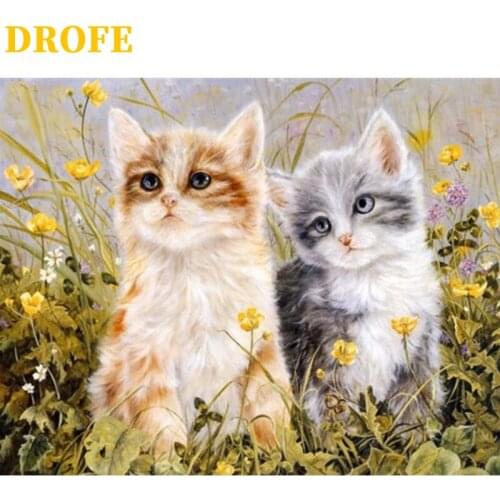 DROFE DIY Frame Snow horses Painting By Numbers modern mural acrylic pigment unique home decoration hand gift 40x50cm