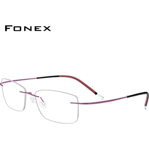 FONEX B Pure Titanium Rimless Optical Glasses Men Women Frameless Prescription Eyeglasses Frame Ultralight Myopia Eyewear 9203