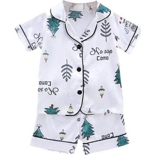Summer Baby Boys Girls Cartoon T Shirt + Shorts Set Clothes Kids Cute Cartoon 2pcs Children Pajamas Girls Clothing Sets 7
