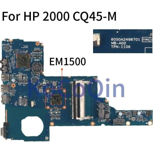 KoCoQin Laptop motherboard For HP 2000 CQ45-M EM1500 Mainboard 688278-501 688278-001 6050A2498701