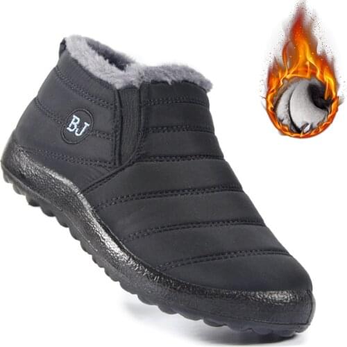 Men Boots Lightweight Winter Shoes For Men Snow Boots Waterproof Winter Footwear Plus Size 47 Slip On Unisex Ankle Winter Boots