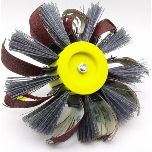 New 1pcs High quality New Nylon Abrasive Grinding Wheel add Sandpaper Bristle Brush for Wood Primer sanding