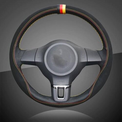 Car Braid On The Steering Wheel Cover for Volkswagen VW Golf 6 Mk6 VW Polo MK5 2010-2013Q without Original Leather Wheel Covers