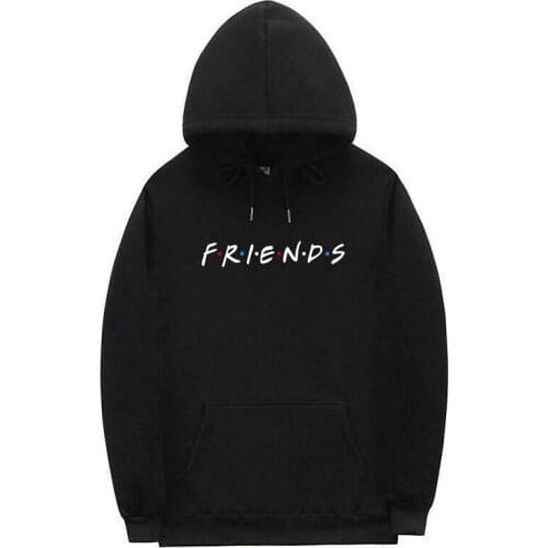 2019 Autumn and winter Friends of TV show sign of light alphabet clothing for a couple of boys male men and womenautumn hoodie